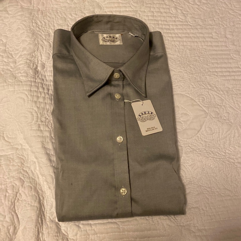 NWT Mens Eagle Long Sleeve Dress Shirt